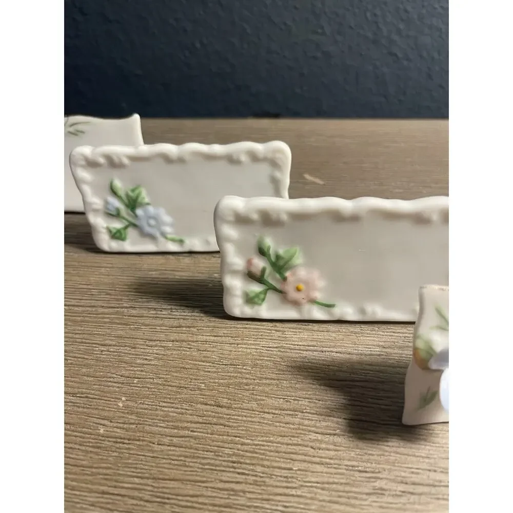 Vintage Shafford Design porcelain place card holder set of 6, Item No. 224